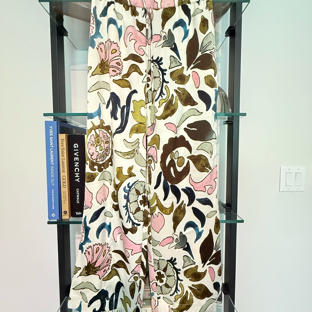 Joie Floral Print Pants with Drawstring P008